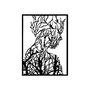 Wallity Tree Man - Model 319 Escultura de pared de metal negra